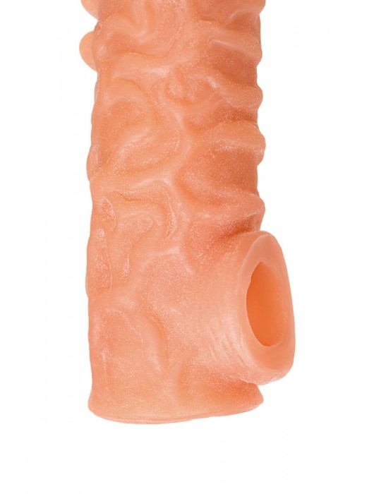 Телесная закрытая насадка с шершавой головкой Cock Sleeve Size S - 13,8 см. - KOKOS - в Дзержинске купить с доставкой