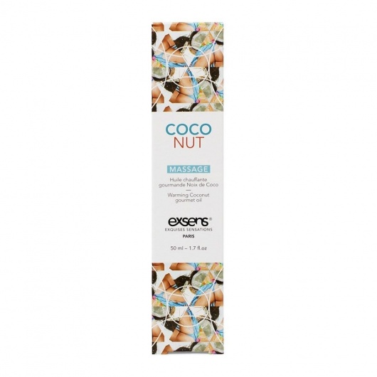 Разогревающее массажное масло с ароматом кокоса Gourmet Coconut - 50 мл. - Exsens - купить с доставкой в Дзержинске