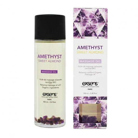 Органическое массажное масло AMETHYST SWEET ALMOND - 100 мл. - Exsens - купить с доставкой в Дзержинске