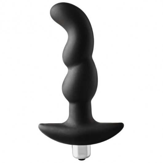 Черная вибропробка для простаты FantASStic Vibrating Prostate Plug - 14,5 см. - Dream Toys - в Дзержинске купить с доставкой