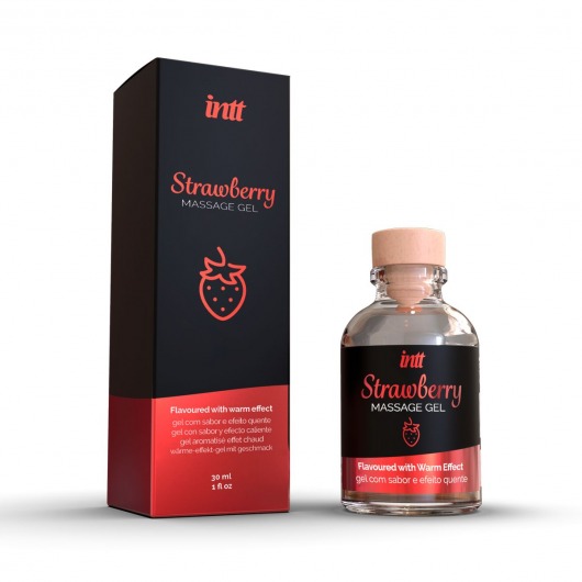 Массажный гель с ароматом клубники Strawberry - 30 мл. - INTT - купить с доставкой в Дзержинске