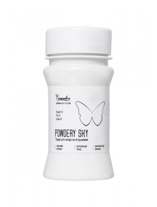 Пудра для ухода за игрушками Powdery Sky с ароматом мяты - 40 гр. - Eromantica - купить с доставкой в Дзержинске