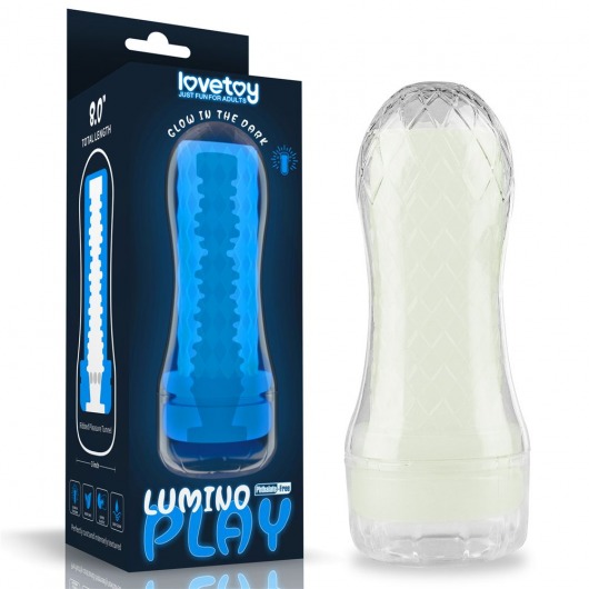 Светящийся в темноте мастурбатор Lumino Play Masturbator Ribbed - Lovetoy - в Дзержинске купить с доставкой