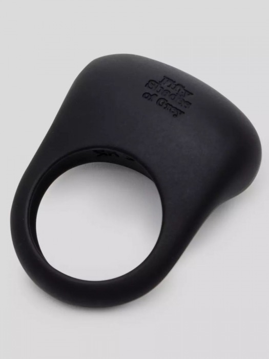 Черное эрекционное виброкольцо Sensation Rechargeable Vibrating Love Ring - Fifty Shades of Grey - в Дзержинске купить с доставкой