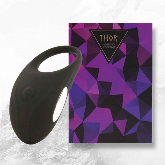 Черное эрекционное виброкольцо Thor Cockring - FeelzToys - в Дзержинске купить с доставкой