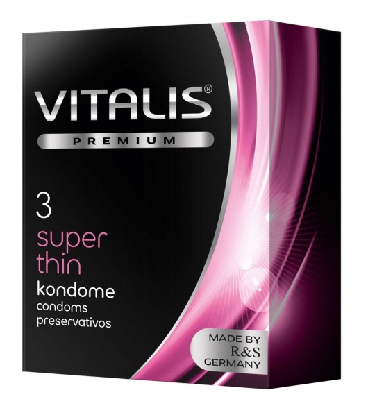 Ультратонкие презервативы VITALIS PREMIUM super thin - 3 шт. - Vitalis - купить с доставкой в Дзержинске