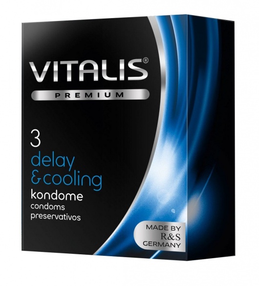 Презервативы VITALIS PREMIUM delay   cooling с охлаждающим эффектом - 3 шт. - Vitalis - купить с доставкой в Дзержинске