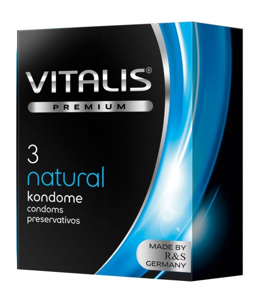 Классические презервативы VITALIS PREMIUM natural - 3 шт. - Vitalis - купить с доставкой в Дзержинске