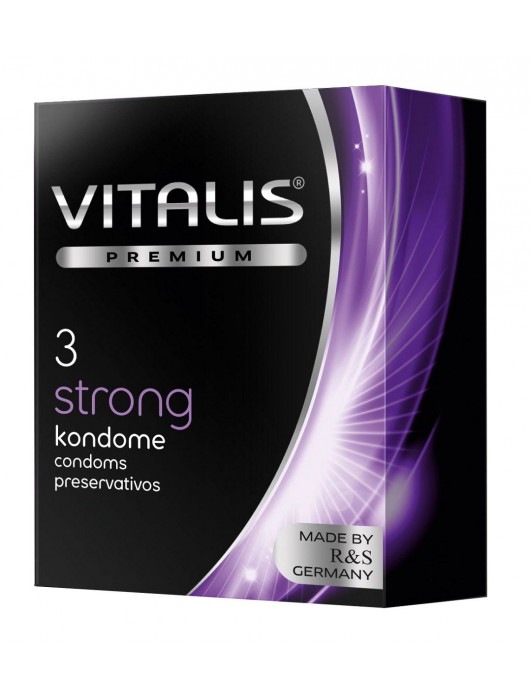 Презервативы с утолщенной стенкой VITALIS PREMIUM strong - 3 шт. - Vitalis - купить с доставкой в Дзержинске
