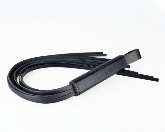 Черная кожаная плеть  Клео  - 60 см. - Sitabella - купить с доставкой в Дзержинске