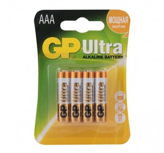 Батарейки алкалиновые GP Ultra Alkaline 24А AАA/LR03 - 4 шт. - Элементы питания - купить с доставкой в Дзержинске