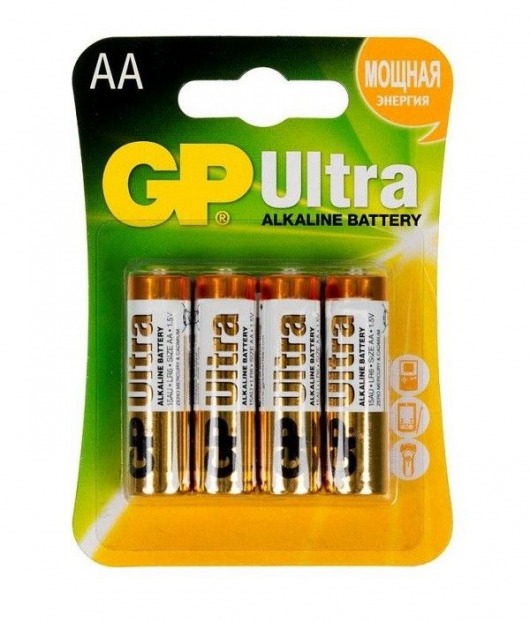 Батарейки алкалиновые GP Ultra Alkaline AA/LR6 - 4 шт. - Элементы питания - купить с доставкой в Дзержинске