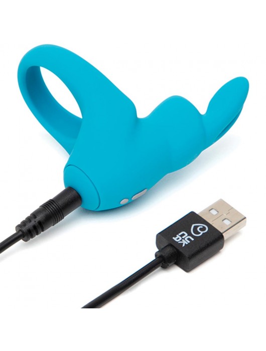 Голубое эрекционное виброкольцо Happy Rabbit Rechargeable Rabbit Cock Ring - Happy Rabbit - в Дзержинске купить с доставкой