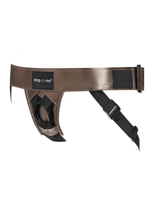 Бронзовый пояс для насадок Curious Harness - Strap-on-me - купить с доставкой в Дзержинске