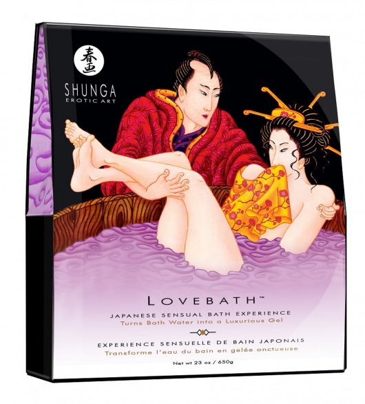 Соль для ванны Lovebath Sensual lotus, превращающая воду в гель - 650 гр. - Shunga - купить с доставкой в Дзержинске