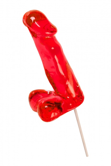 Красный леденец в форме члена со вкусом виски - 173 гр. - Sosuчki - купить с доставкой в Дзержинске