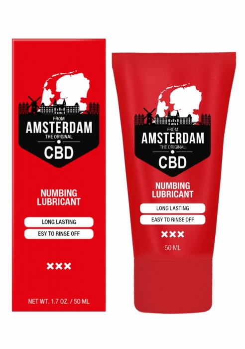 Пролонгирующий лубрикант Numbing CBD from Amsterdam - 50 мл. - Shots Media BV - купить с доставкой в Дзержинске