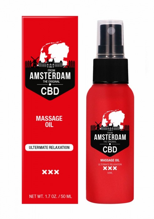 Стимулирующее массажное масло CBD from Amsterdam Massage Oil - 50 мл. - Shots Media BV - купить с доставкой в Дзержинске