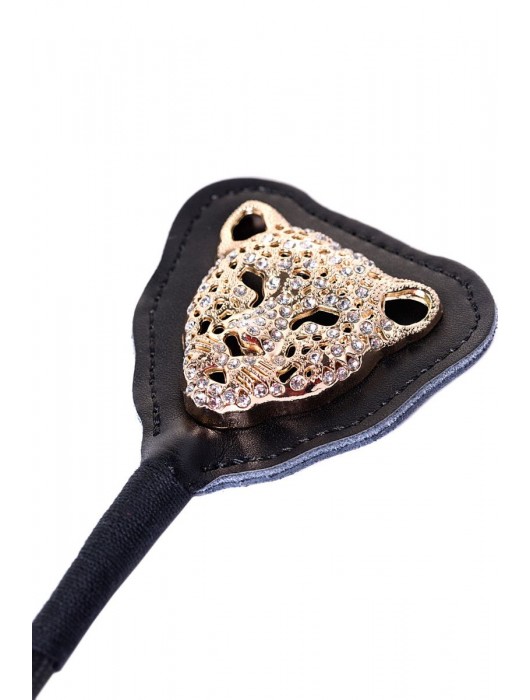 Чёрный стек с фигуркой леопарда на наконечнике - 21 см. - ToyFa - купить с доставкой в Дзержинске