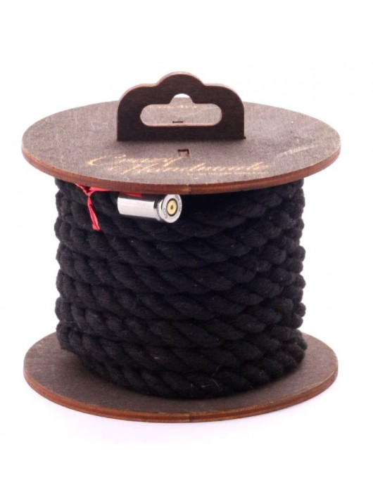 Черная хлопковая веревка для бондажа на катушке - 3 м. - Crazy Handmade - купить с доставкой в Дзержинске