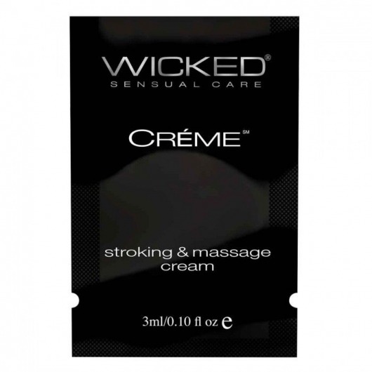 Крем для массажа и мастурбации Wicked Stroking and Massage Creme - 3 мл. - Wicked - купить с доставкой в Дзержинске