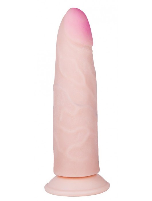 Рельефный фаллоимитатор на присоске ART-Style №19 - 18 см. - Art-Style