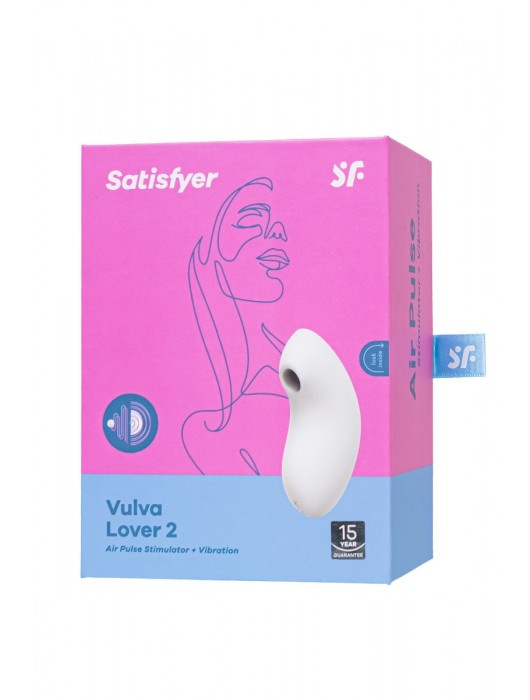 Белый вакуум-волновой вибростимулятор Vulva Lover 2 - Satisfyer