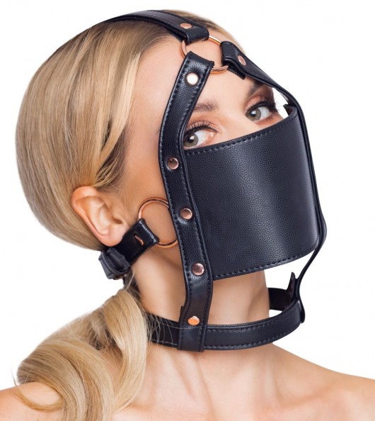 Черный намордник с кляпом-шаром Head Harness With A Gag - Orion - купить с доставкой в Дзержинске