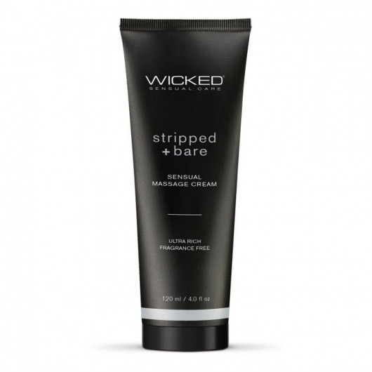 Массажный легкий крем WICKED Stripped plus Bare - 120 мл. - Wicked - купить с доставкой в Дзержинске