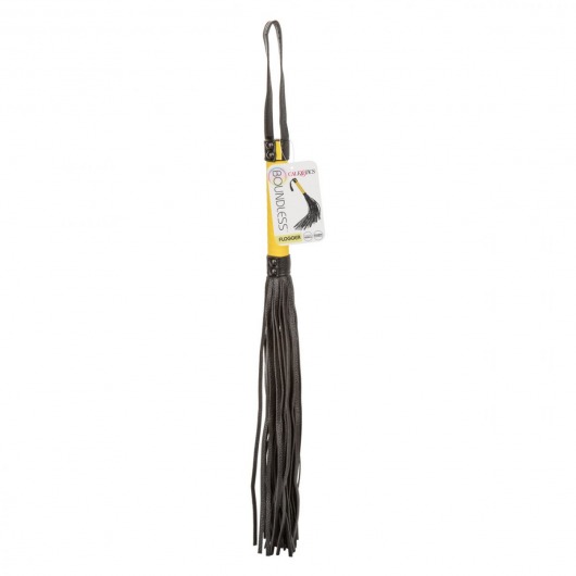 Черная плеть с желтой рукоятью Boundless Flogger - 69,25 см. - California Exotic Novelties - купить с доставкой в Дзержинске