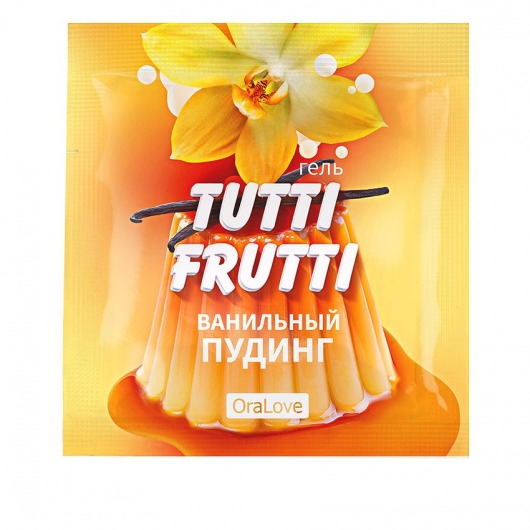 Пробник гель-смазки Tutti-frutti со вкусом ванильного пудинга - 4 гр. - Биоритм - купить с доставкой в Дзержинске