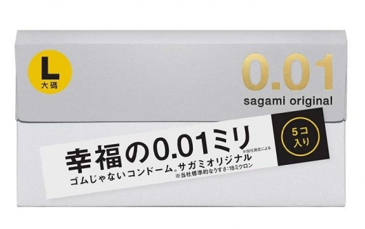 Презервативы Sagami Original 0.02 L-size увеличенного размера - 5 шт. - Sagami - купить с доставкой в Дзержинске