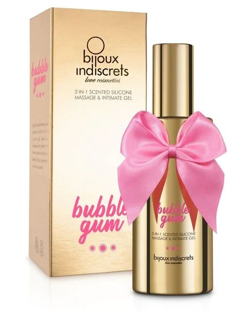 Гель с ароматом жвачки Bubblegum 2-in-1 Scented Silicone Massage And Intimate Gel - 100 мл. - Bijoux Indiscrets - купить с доставкой в Дзержинске