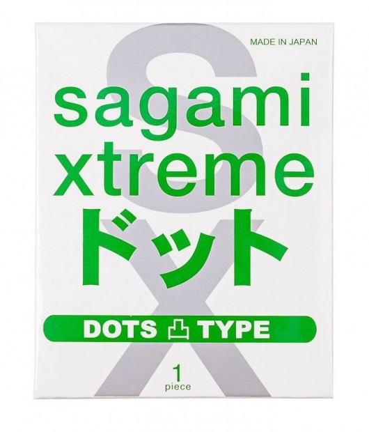 Презерватив Sagami Xtreme Type-E с точками - 1 шт. - Sagami - купить с доставкой в Дзержинске