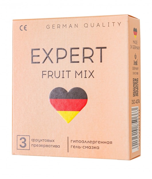 Ароматизированные презервативы EXPERT Fruit Mix - 3 шт. - Expert - купить с доставкой в Дзержинске