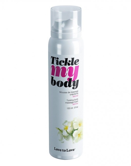 Массажная хрустящая пенка Tickle My Body Monoi с ароматом моной - 150 мл. - Love to Love - купить с доставкой в Дзержинске