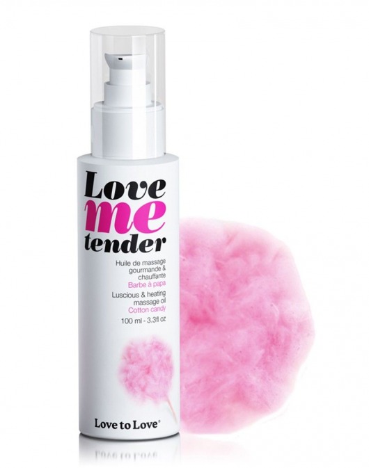 Съедобное согревающее массажное масло Love Me Tender Cotton Candy с ароматом сладкой ваты - 100 мл. - Love to Love - купить с доставкой в Дзержинске