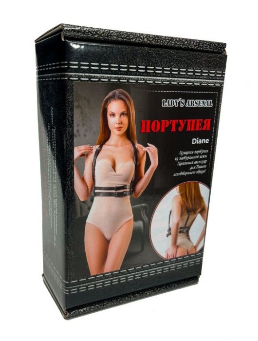 Изящная портупея из натуральной кожи Diane - БДСМ Арсенал - купить с доставкой в Дзержинске