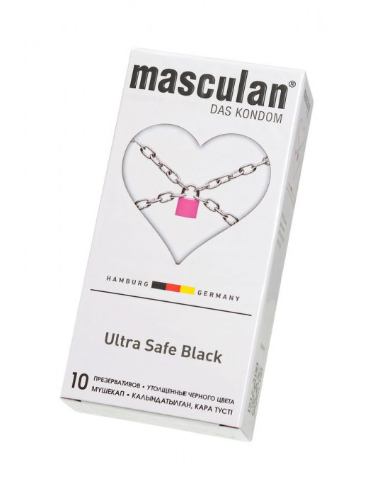 Ультрапрочные презервативы Masculan Ultra Safe Black - 10 шт. - Masculan - купить с доставкой в Дзержинске