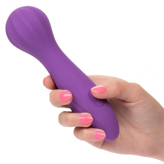 Фиолетовый вибромассажер Stella Liquid Silicone “O” Wand - 17,75 см. - California Exotic Novelties