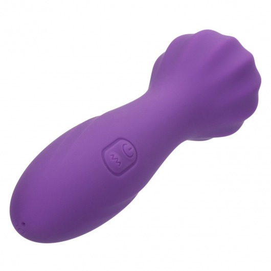 Фиолетовый вибромассажер Stella Liquid Silicone “O” Wand - 17,75 см. - California Exotic Novelties
