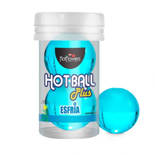 Лубрикант на масляной основе Hot Ball Plus с охлаждающим эффектом (2 шарика по 3 гр.) - HotFlowers - купить с доставкой в Дзержинске