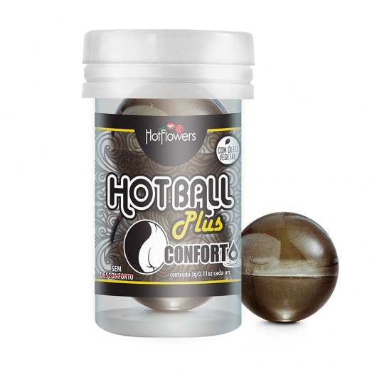 Анальный лубрикант на масляной основе Hot Ball Plus Conforto (2 шарика по 3 гр.) - HotFlowers - купить с доставкой в Дзержинске