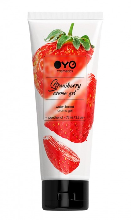 Лубрикант на водной основе OYO Aroma Gel Strawberry с ароматом клубники - 75 мл. - OYO - купить с доставкой в Дзержинске