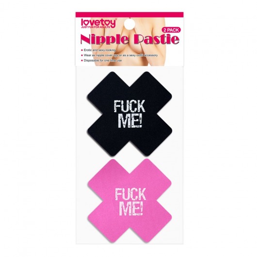 Набор из 2 пар пэстисов Cross Pattern Nipple Pasties - Lovetoy - купить с доставкой в Дзержинске