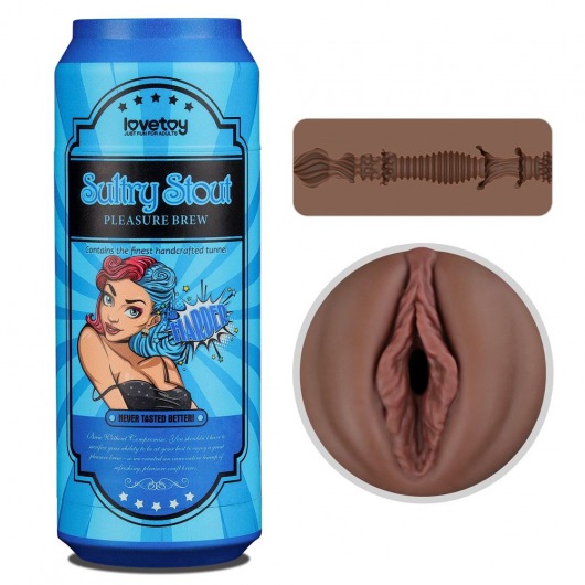 Коричневый мастурбатор-вагина Pleasure Brew Masturbator-Sultry Stout в банке - Lovetoy - в Дзержинске купить с доставкой