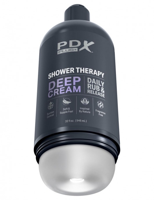 Мастурбатор в бутылке Shower Therapy Deep Cream - Pipedream - в Дзержинске купить с доставкой