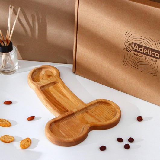 Деревянное блюдо для подачи в форме члена (32,5 х 20 х 1,7 см) - Сима-Ленд - купить с доставкой в Дзержинске