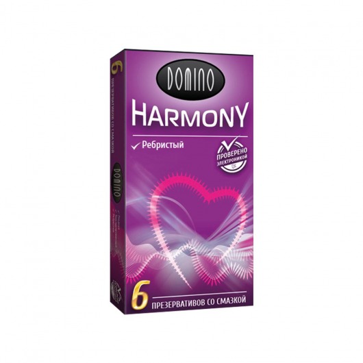 Презервативы с рёбрышками Domino Harmony - 6 шт. - Domino - купить с доставкой в Дзержинске