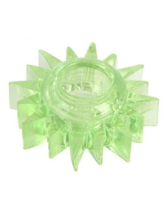 Зеленое эрекционное кольцо-солнце - Toyfa Basic - в Дзержинске купить с доставкой